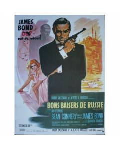James Bond Bons Baisers de Russie Affiche Cinéma ROULEE (Petit Format 53x40cm) Ressortie