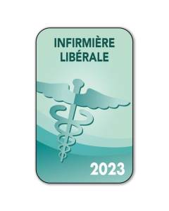 Autocollant Sticker - Vignette Caducée 2023 pour Pare Brise en Vitrophanie - V2 Infirmière Libérale