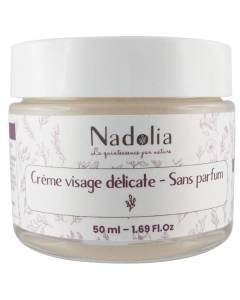Crème visage délicate neutre 50 ml - Sans parfum Nadolia      Crème visage délicate neutre 50 ml - Sans parfum Nadolia