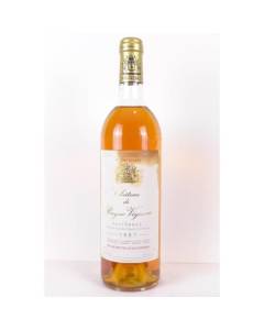 sauternes château de rayne vigneau grand cru classé (étiquette tâchée) liquoreux 1987 - bordeaux