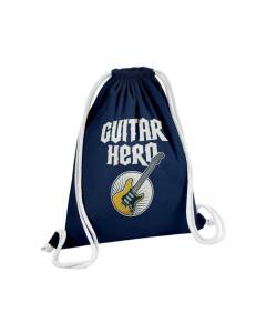 Sac de Gym en Coton Bleu Guitar Hero Guitare Musique Rock 12 Litres