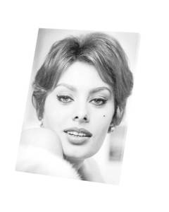 Tableau Décoratif  Photo de Star Célébrité Sophia Loren Actrice Vieux Cinéma Original 4  (30 cm x 40 cm)