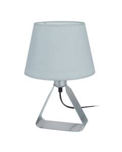 TOSEL Lampe à poser 1 lumière - luminaire intérieur - tissu  gris - Style pop color - H29cm L18cm P18cm
