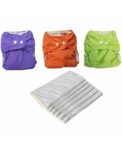 Minipack De Couches Lavables - So Easy Taille Unique (3-15 kg) - P'TITS DESSOUS - Blanc