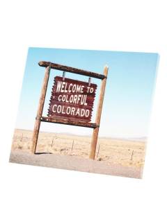 Tableau Décoratif  Bienvenue Au Colorado Usa (47 cm x 40 cm)