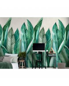 HXA DECO - Papier peint rouleau Collection végétale feuilles de bananier - rouleau 0,53x8,40 m