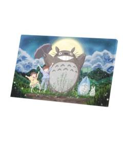 Tableau Décoratif  Mon Voisin Totoro Dessin Foret Miyazaki Enfant Dessin Anime (96 cm x 60 cm)