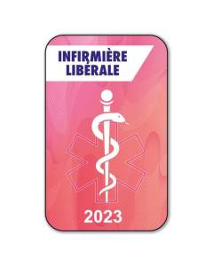 Autocollant Sticker - Vignette Caducée 2023 pour Pare Brise en Vitrophanie - V7 Infirmière Libérale