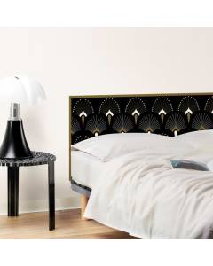 99 DECO - Tête de lit Art Deco Noir Eventail Rétro ARTY 180cm - Noir