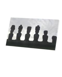 Tableau Décoratif  Moai Statues de L'ile de Paque en contre Jour Monument (107 cm x 60 cm)