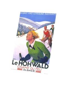 Tableau Décoratif  Le Howald Ski Alsace  Vintage Voyage Art Deco 30's (40 cm x 60 cm)