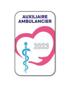 Autocollant Sticker - Vignette Caducée 2023 pour Pare Brise en Vitrophanie - V1 Auxiliaire Ambulancier