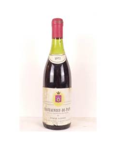 châteauneuf du pape pierre lanoix rouge 1972 - rhône - une bouteille de vin
