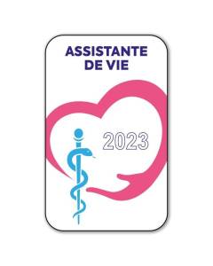 Autocollant Sticker - Vignette Caducée 2023 pour Pare Brise en Vitrophanie - V1 Assistante de Vie Assistante De Vie