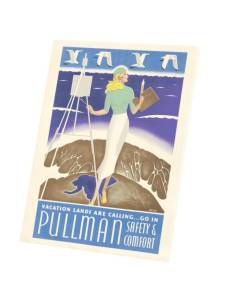 Tableau Décoratif  Pullman Train  Vintage Voyage Art Deco 30's (30 cm x 40 cm)