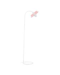 TOSEL Lampadaire liseuse 1 lumières - luminaire intérieur - acier rose pastel - Style enfant - H155cm L25cm P18cm