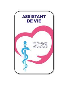 Autocollant Sticker - Vignette Caducée 2023 pour Pare Brise en Vitrophanie - V1 Assistant de Vie Assistant De Vie