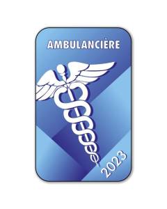 Autocollant Sticker - Vignette Caducée 2023 pour Pare Brise en Vitrophanie - V5 Ambulancière
