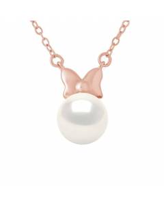 LOVA LOLA VAN DER KEEN - Collier My Pearl - Perles Blanches - Argent Massif 925 Millièmes Couleur Or Rose - Bijou Femme