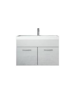 Meuble de salle de bain suspendu Paso 01 - Blanc Brillant - 80x40cm