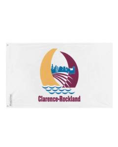 Drapeau Clarence-Rockland 192x288cm en polyester