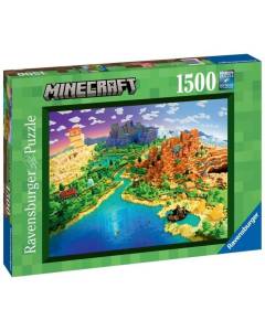 Puzzle 1500 pièces Le monde de Minecraft, 17189, Ravensburger