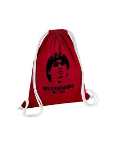 Sac de Gym en Coton Rouge Diego Maradona 1960 - 2020 Naples Argentine Football 12 Litres