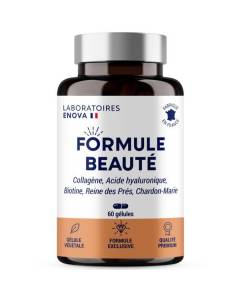 FORMULE BEAUTÉ - Complément Alimentaire Cheveux Peau & Ongles - Collagene Marin, Acide Hyaluronique, Biotine, Zinc, Selenium