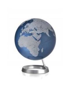 Globe terrestre design - LOFT ATTITUDE - Bleu argent - PVC et aluminium