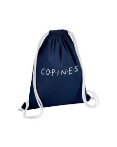 Sac de Gym en Coton Bleu Copines Friends Série Amies Amitié 12 Litres