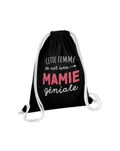 Sac de Gym en Coton Noir Cette Femme est une Mamie Géniale Grand-Mère 12 Litres