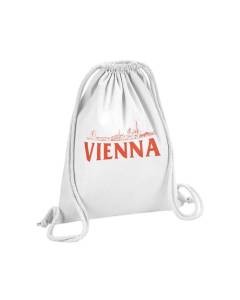 Sac de Gym en Coton Blanc Vienna Minimalist Vienne Voyage Autriche Mozart 12 Litres