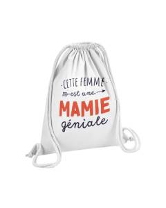 Sac de Gym en Coton Blanc Cette Femme est une Mamie Géniale Grand-Mère 12 Litres