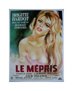 LE MEPRIS Affiche Cinéma Originale Roulée Petit format 53x40cm Jean-Luc Godard BARDOT