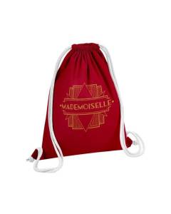 Sac de Gym en Coton Rouge Mademoiselle Vintage Chic Style Femme 12 Litres