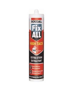 Mastic-colle Fix All High Tack Clear transparent cartouche 290 ml - SOUDAL - 130276