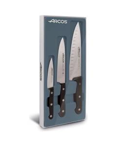 Coffret Arcos gamme Universal 3 couteaux pour la cuisine 0,000000 Noir