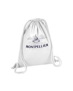 Sac de Gym en Coton Blanc Montpellier Minimalist Ville France Sud Patrimoine 12 Litres