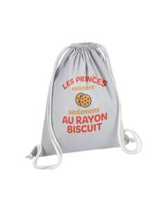 Sac de Gym en Coton Gris Les Princes existent seulement au Rayon Biscuit 12 Litres