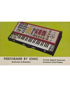 Poster Affiche Vintage Synth Performer By Ionic Synthetizer Analog Pub 31cm x 49cm