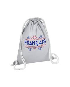 Sac de Gym en Coton Gris Français Style Luxe Vintage 12 Litres