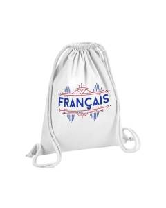 Sac de Gym en Coton Blanc Français Style Luxe Vintage 12 Litres