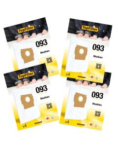 Lot de 4 packs de 4 sacs aspirateur 64093 pour Moulinex TopFilter Premium 9996250