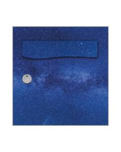 Autocollant Sticker Décoration Boîte aux lettres Texture Galaxie Bleue  Face Avant