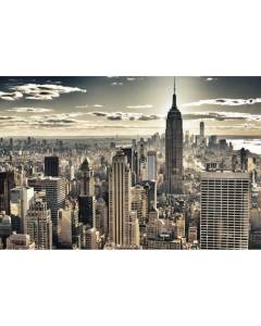 Poster Affiche New York Manhattan Empire State Building Ville Gratte Ciel 31cm x 47cm