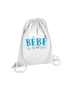 Sac de Gym en Coton Blanc Bébé à Bord Maman Bébé Femme 12 Litres