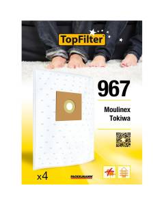 Lot de 4 sacs aspirateur pour Moulinex TopFilter Premium ref. 64967