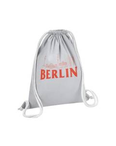 Sac de Gym en Coton Gris Berlin Minimalist Allemagne Histoire Voyage 12 Litres