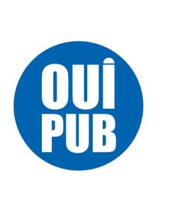 Autocollant Sticker Oui Pub Boîte aux Lettres Rond Bleu