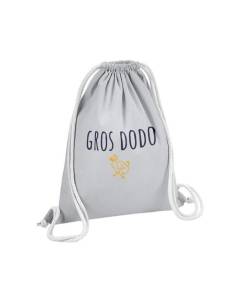 Sac de Gym en Coton Gris Gros Dodo Blague Humour Animal Insomnie 12 Litres